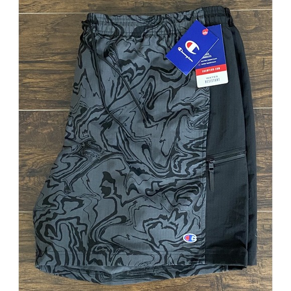 Champion Men's 2XL Shorts 7" AOP Hybrid Water Resistant Liquid Marble NEW - Picture 1 of 11